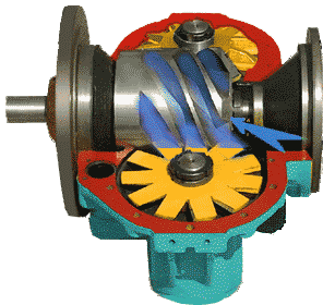  双螺杆压缩机示意图-爽螺杆压缩机-单螺杆压缩机